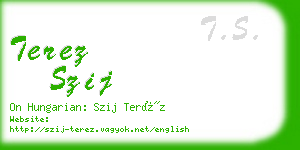 terez szij business card